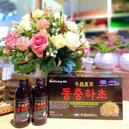 Nước Sâm Đông Trùng Dongchoonghacho - 10 Chai x 100ml