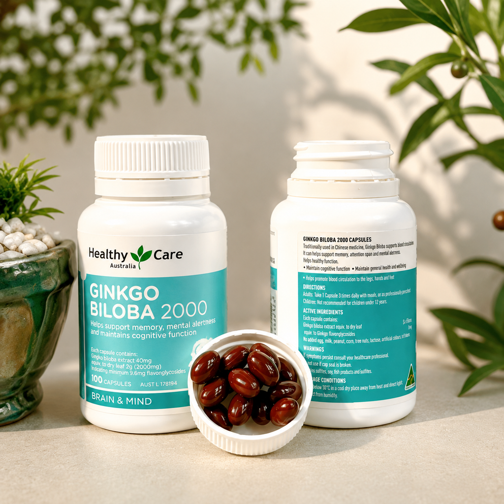 Viên Uống Bổ Não Ginkgo Biloba Healthy Care - 100 Viên