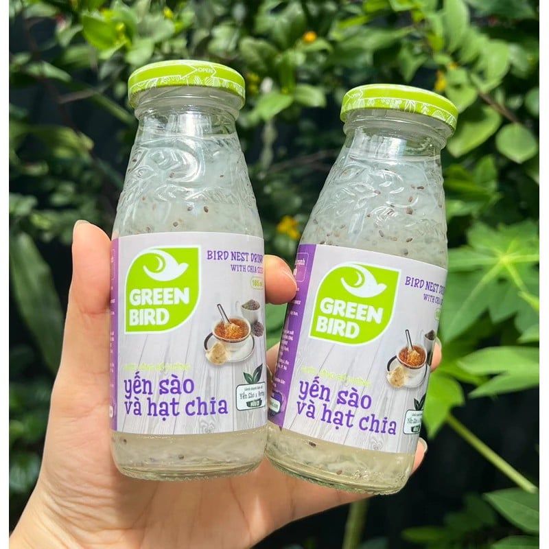 Nước Yến Sào Hạt Chia Green Bird – Lốc 4 chai x 185ml