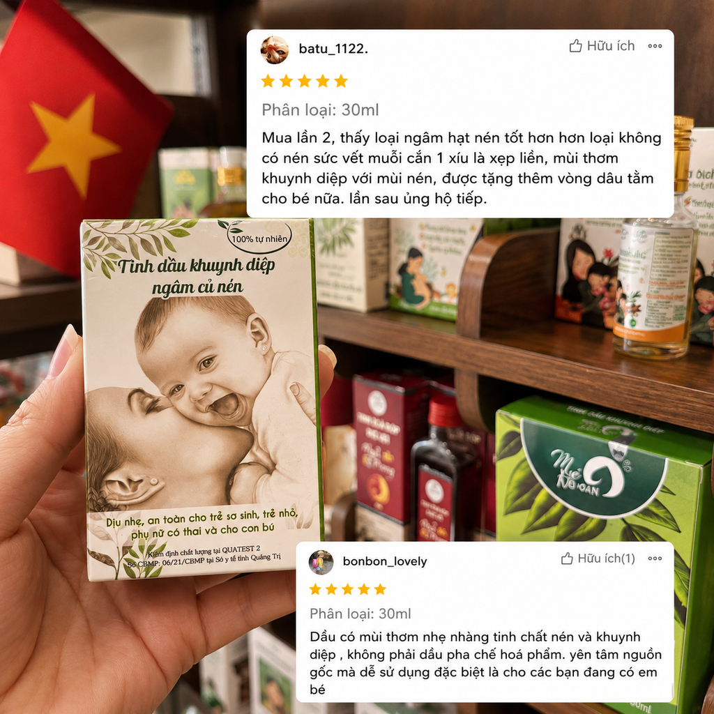 Tinh Dầu Khuynh Diệp Ngâm Củ Nén Mệ Đoan - 30ml