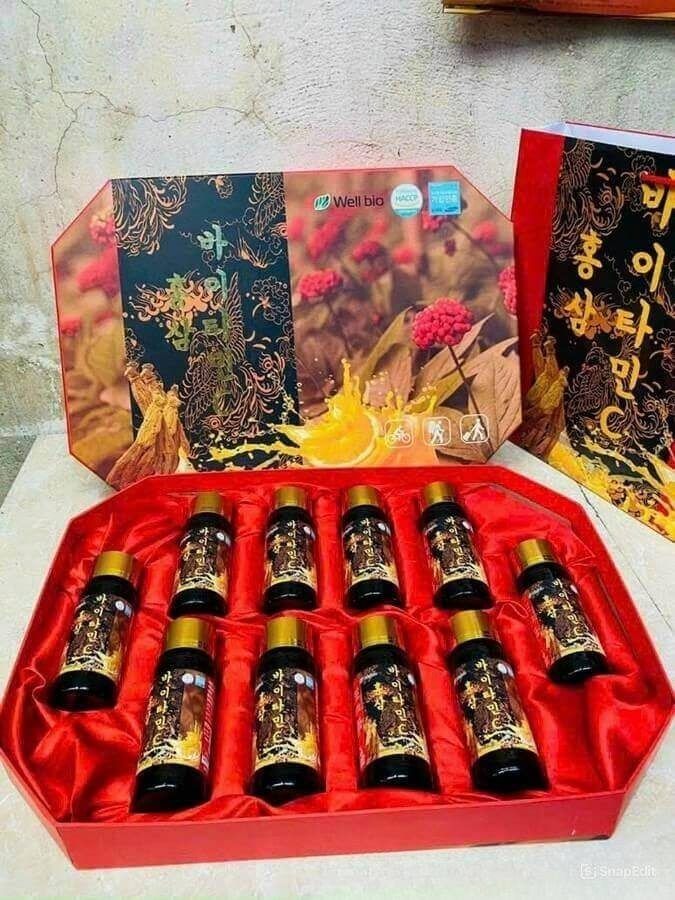 Nước Sâm Well Bio Vitamin Hàn Quốc - 10 chai x 100ml