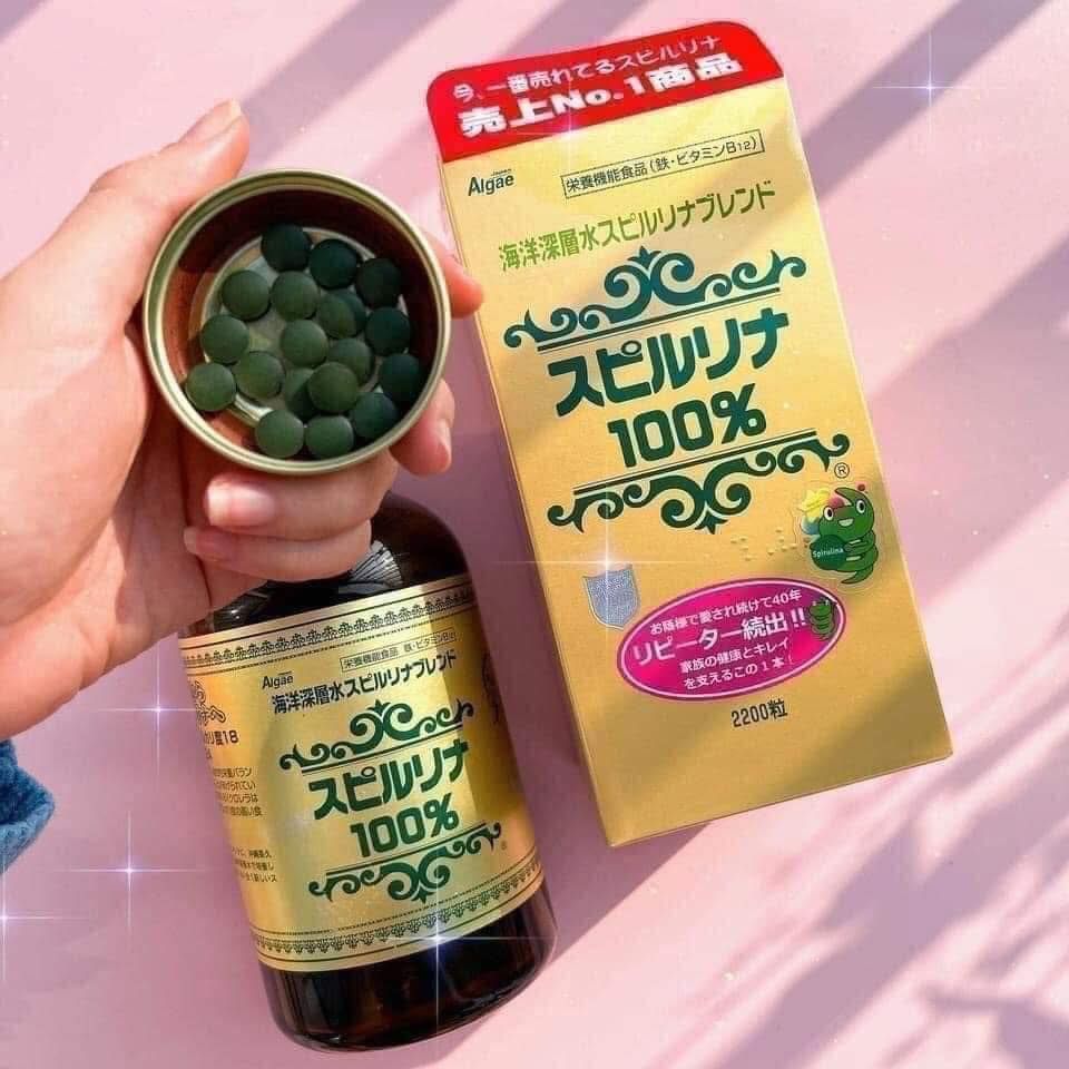 Tảo Biển Xoắn Spirulina Nhật Bản – Hộp 2200 Viên