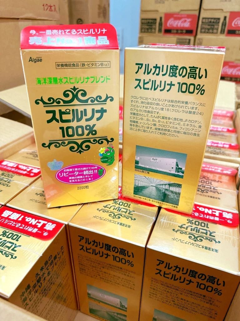 Tảo Biển Xoắn Spirulina Nhật Bản – Hộp 2200 Viên