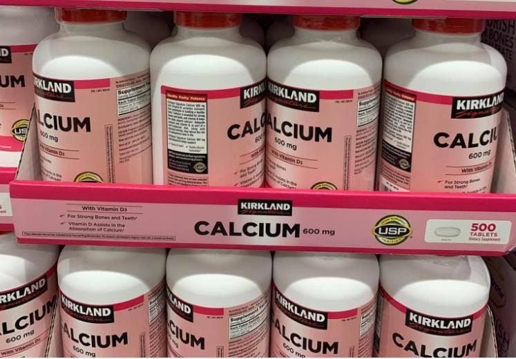 Viên Uống Calcium 600mg + D3 Kirkland - Hộp 500 Viên
