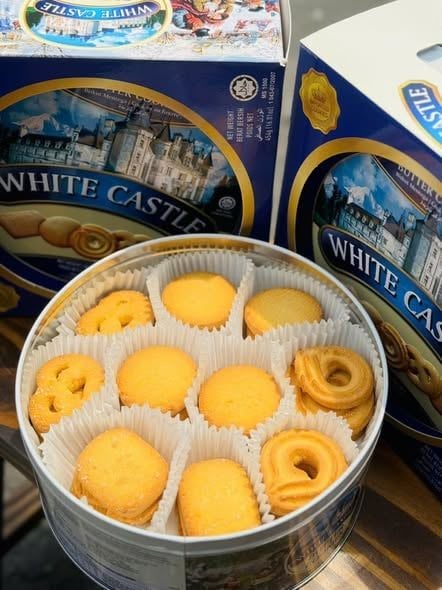 Bánh Quy Bơ Hộp Thiếc White Castle Malaysia - 454g