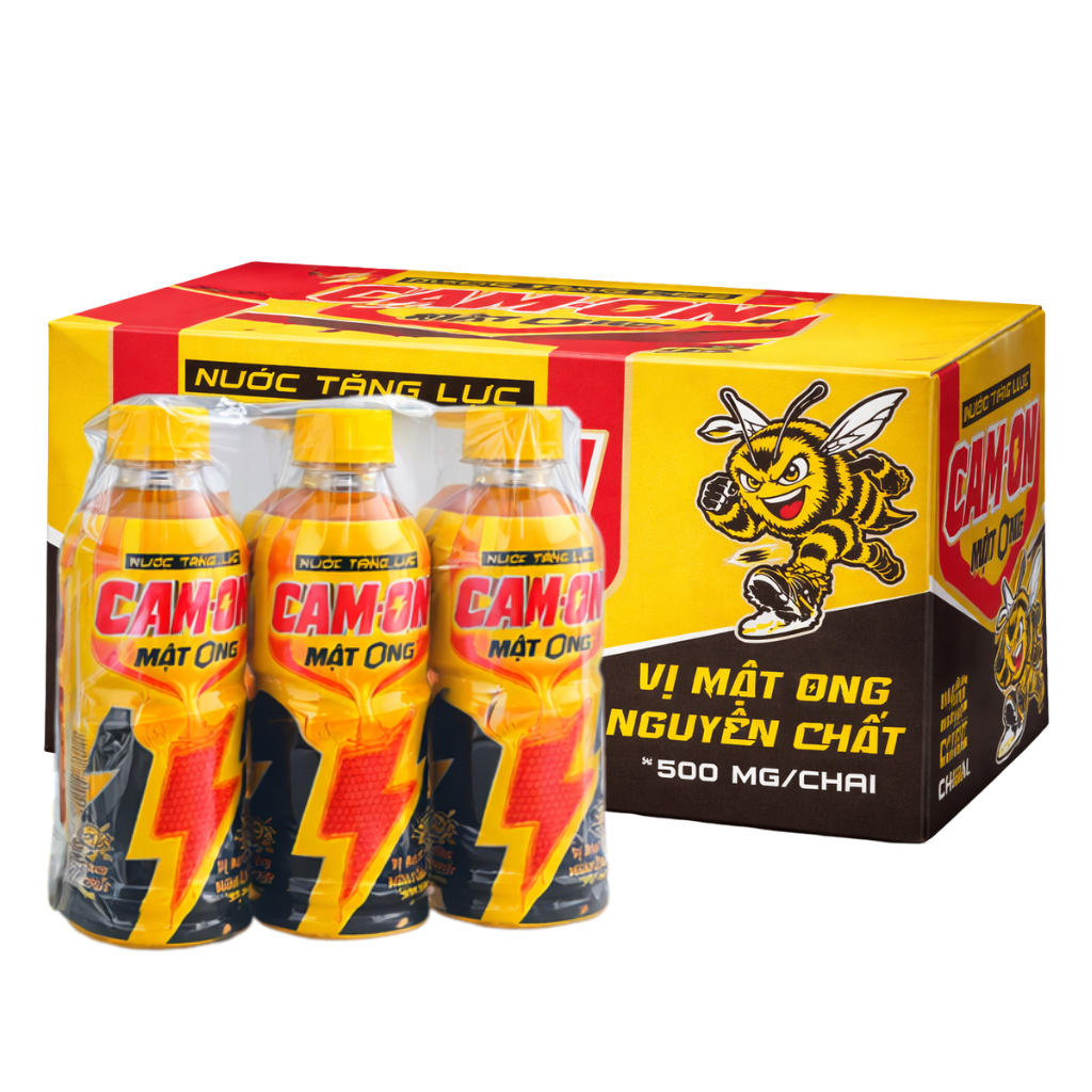 Nước Tăng Lực Cam On Mật Ong - Thùng 24 Chai x 320ML