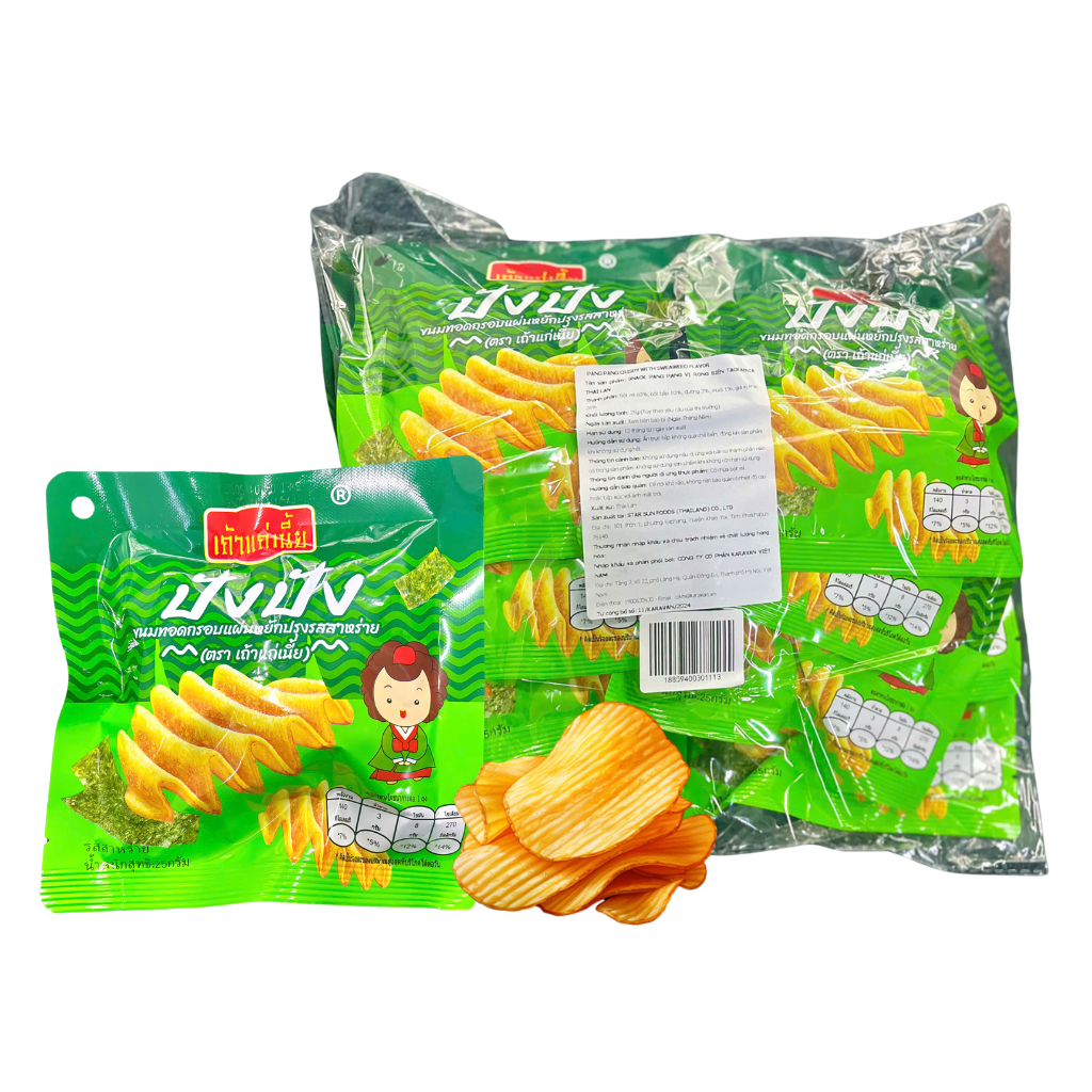 Snack Pang Pang Taokaenoi Thái Lan – Lốc 12 Gói x 25g