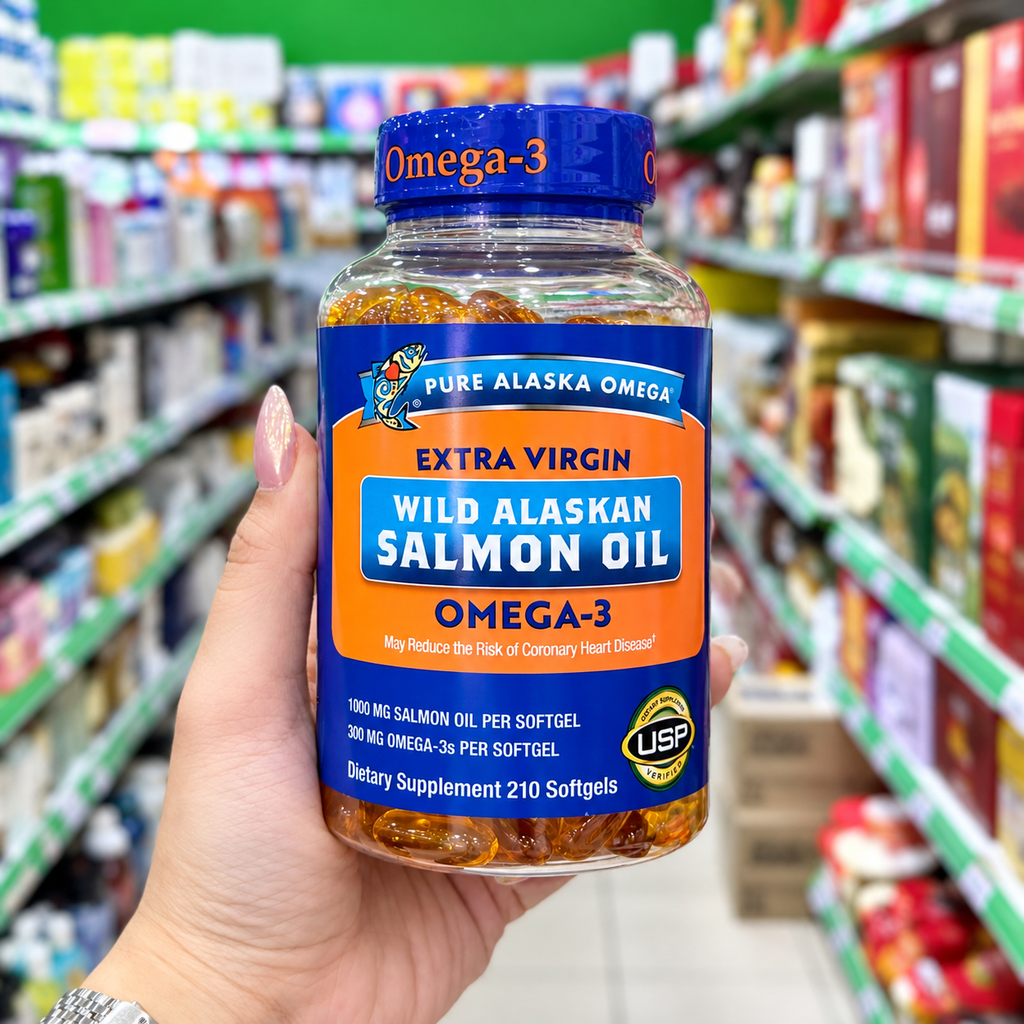 Dầu Cá Hồi Omega-3 Pure Alaska - 210 Viên