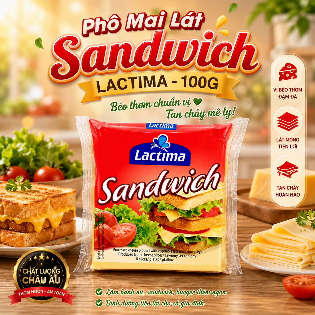 Phô Mai Lát Lactima - 100g