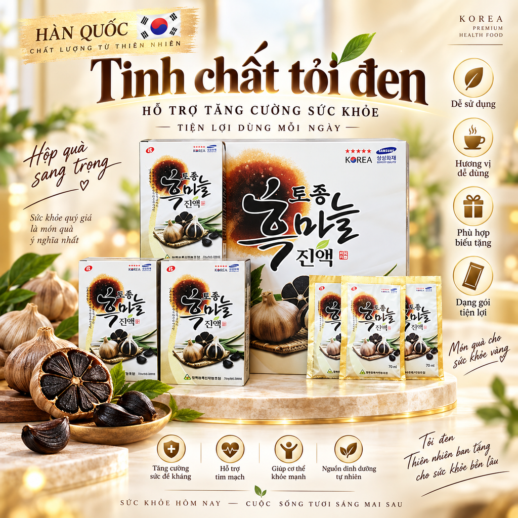 Nước Tỏi Đen Hàn Quốc - 70ml x 30 Gói