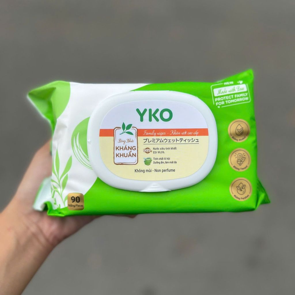 Khăn Ướt Không Mùi YKO - 90 Tờ
