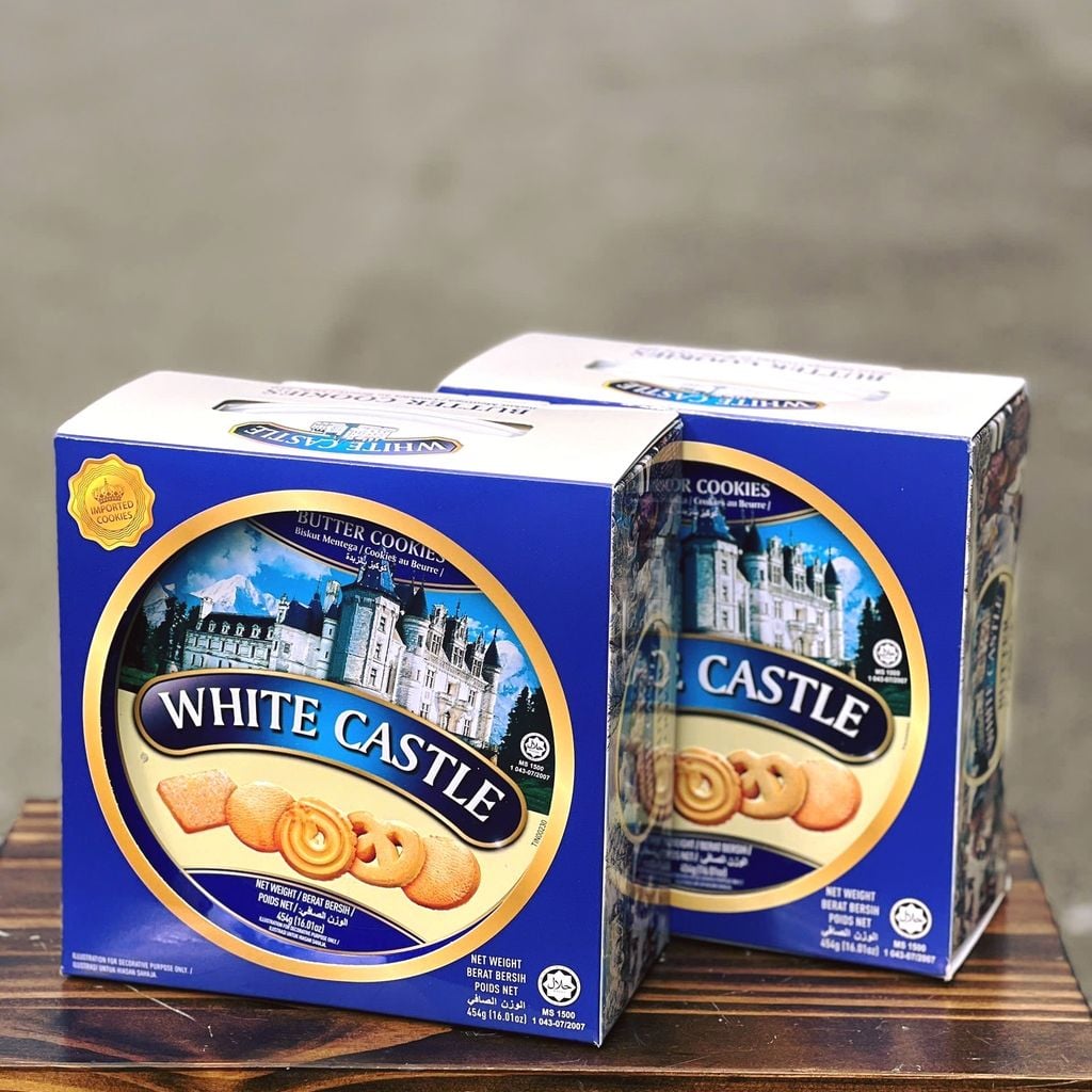 Bánh Quy Bơ Hộp Thiếc White Castle Malaysia - 454g