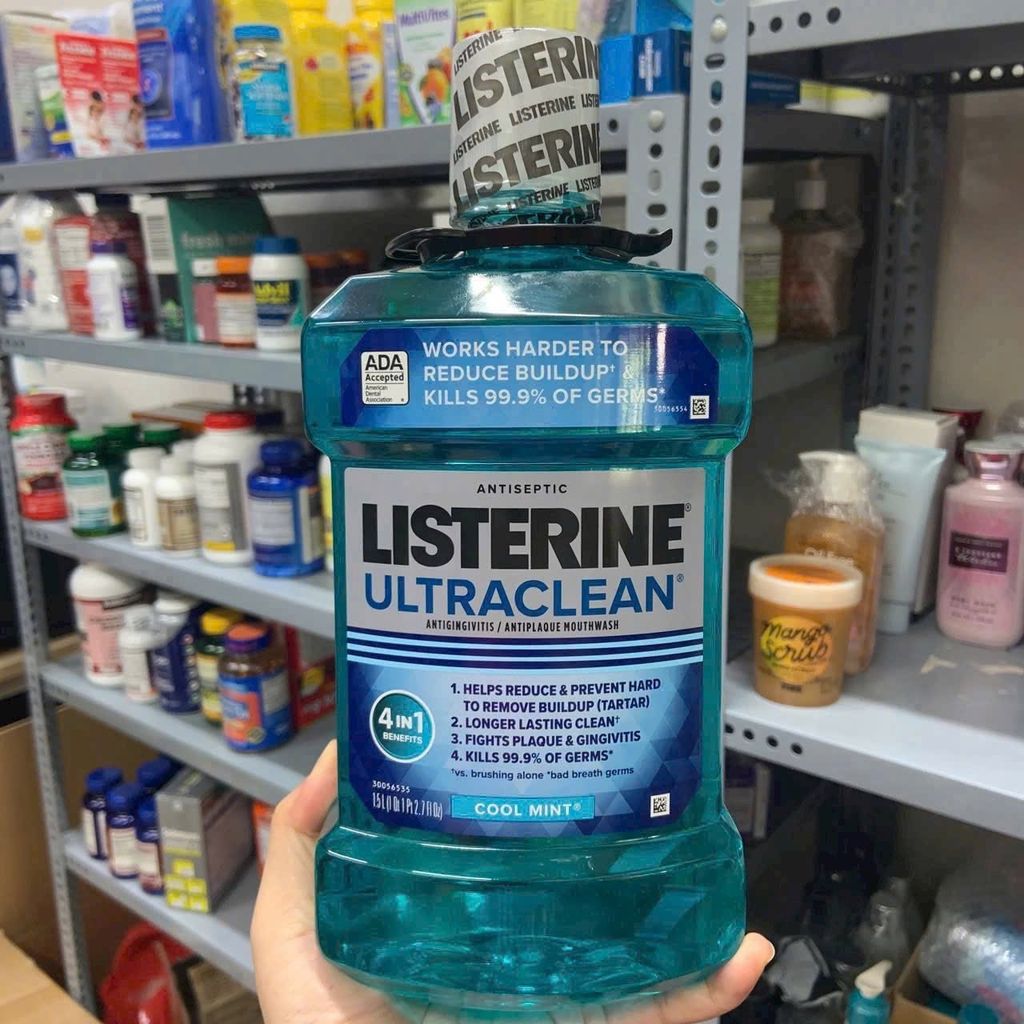 Nước Súc Miệng Listerine Ultraclean 4 in 1 – 1.5L Cool Mint