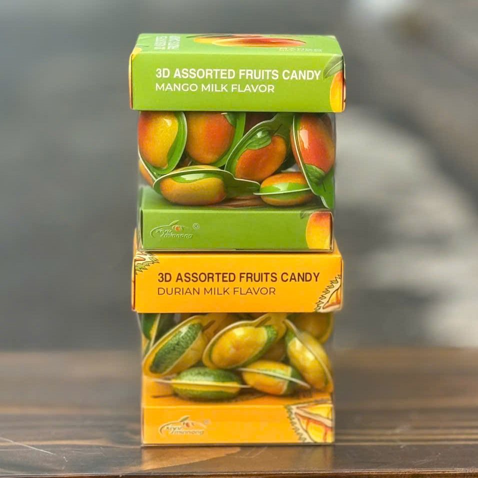 Kẹo Trái Cây 3D Xiyu Minnong – 115g (Sầu riêng & Xoài)