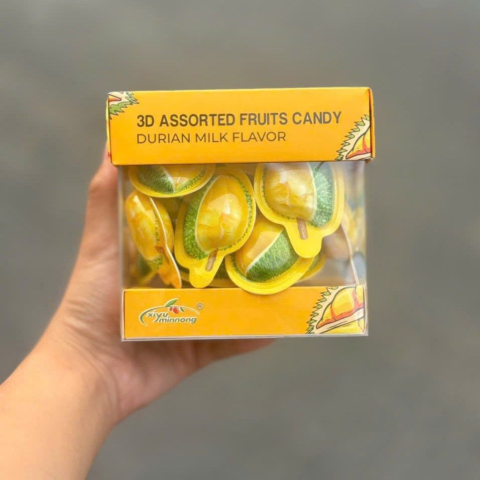 Kẹo Trái Cây 3D Xiyu Minnong – 115g (Sầu riêng & Xoài)