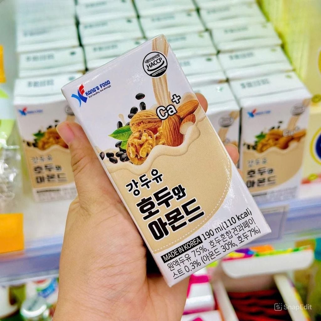 Sữa Hạt Óc Chó Hạnh Nhân Kang Food Hàn Quốc - 190ml x 16 Hộp