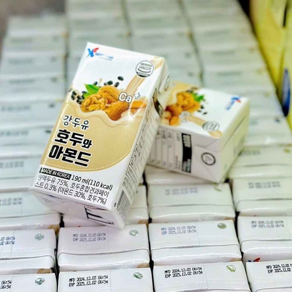 Sữa Hạt Óc Chó Hạnh Nhân Kang Food Hàn Quốc - 190ml x 16 Hộp