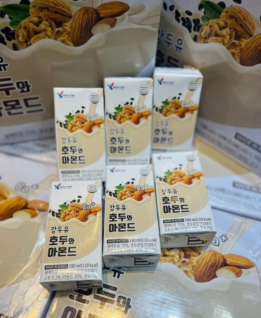 Sữa Hạt Óc Chó Hạnh Nhân Kang Food Hàn Quốc - 190ml x 16 Hộp