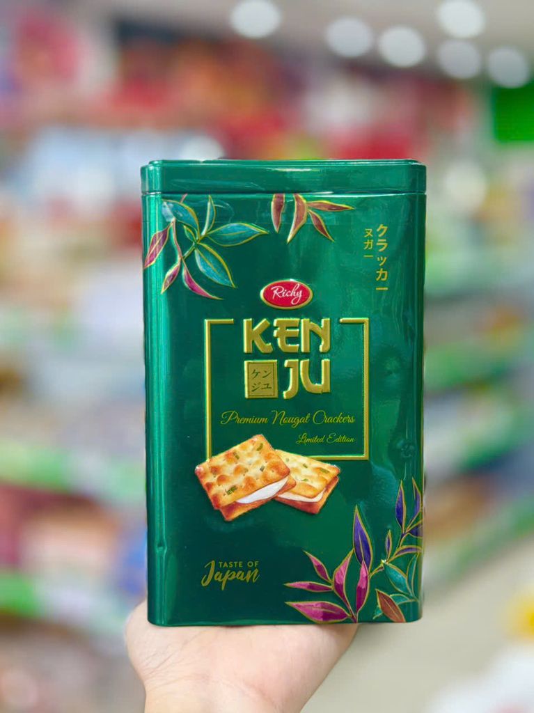 Bánh Quy Hành Kenju Nougat Kẹp Kem Dẻo – 248g