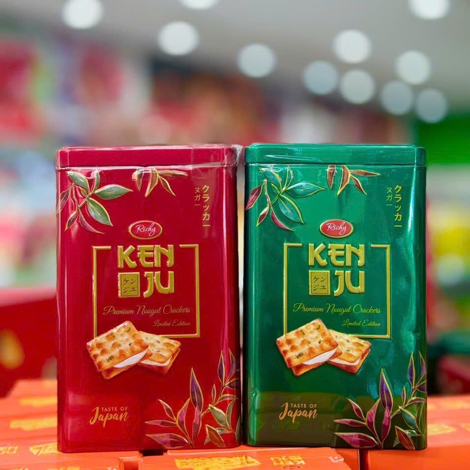Bánh Quy Hành Kenju Nougat Kẹp Kem Dẻo – 248g