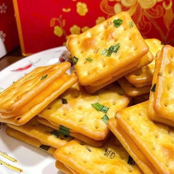 Bánh Quy Hành Kenju Nougat Kẹp Kem Dẻo – 248g