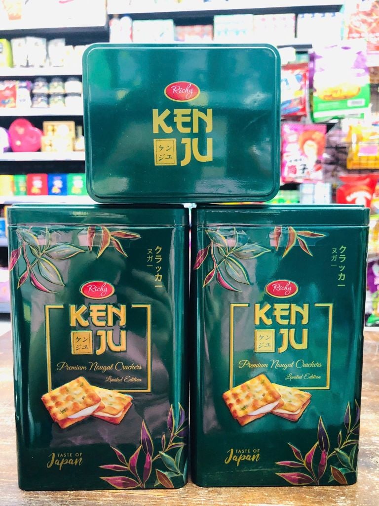 Bánh Quy Hành Kenju Nougat Kẹp Kem Dẻo – 248g