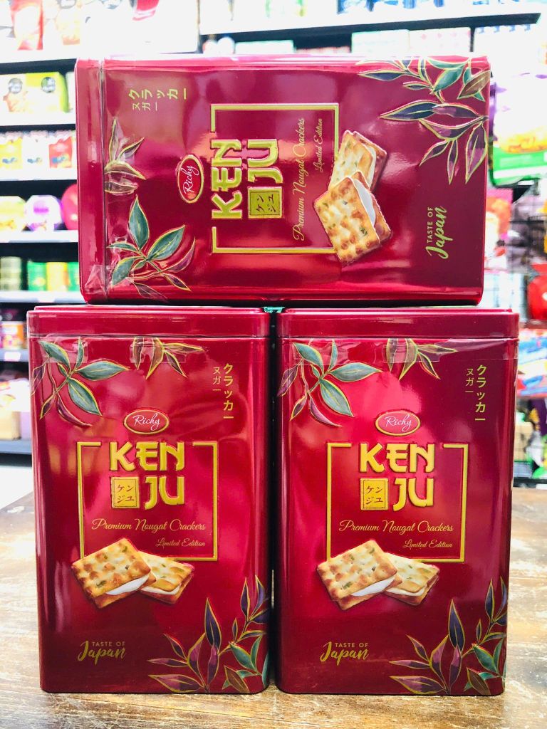Bánh Quy Hành Kenju Nougat Kẹp Kem Dẻo – 248g