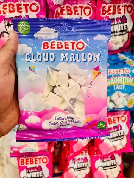 Kẹo Xốp Hình Đám Mây Thổ Nhĩ Kỳ Marshmallow BEBETO - 60g