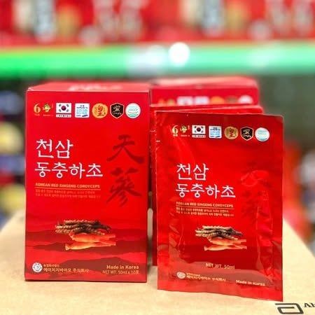 Thiên Sâm Đông Trùng - Hộp 10 gói x 50ml