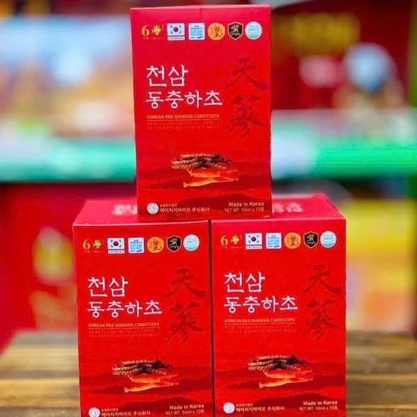 Thiên Sâm Đông Trùng - Hộp 10 gói x 50ml