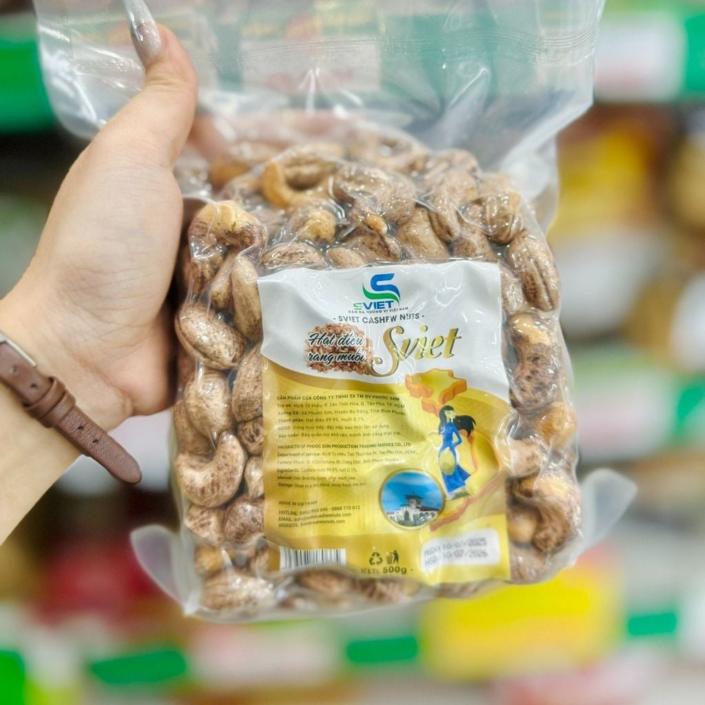 Hạt Điều Rang Muối SViet - Bịch 500g