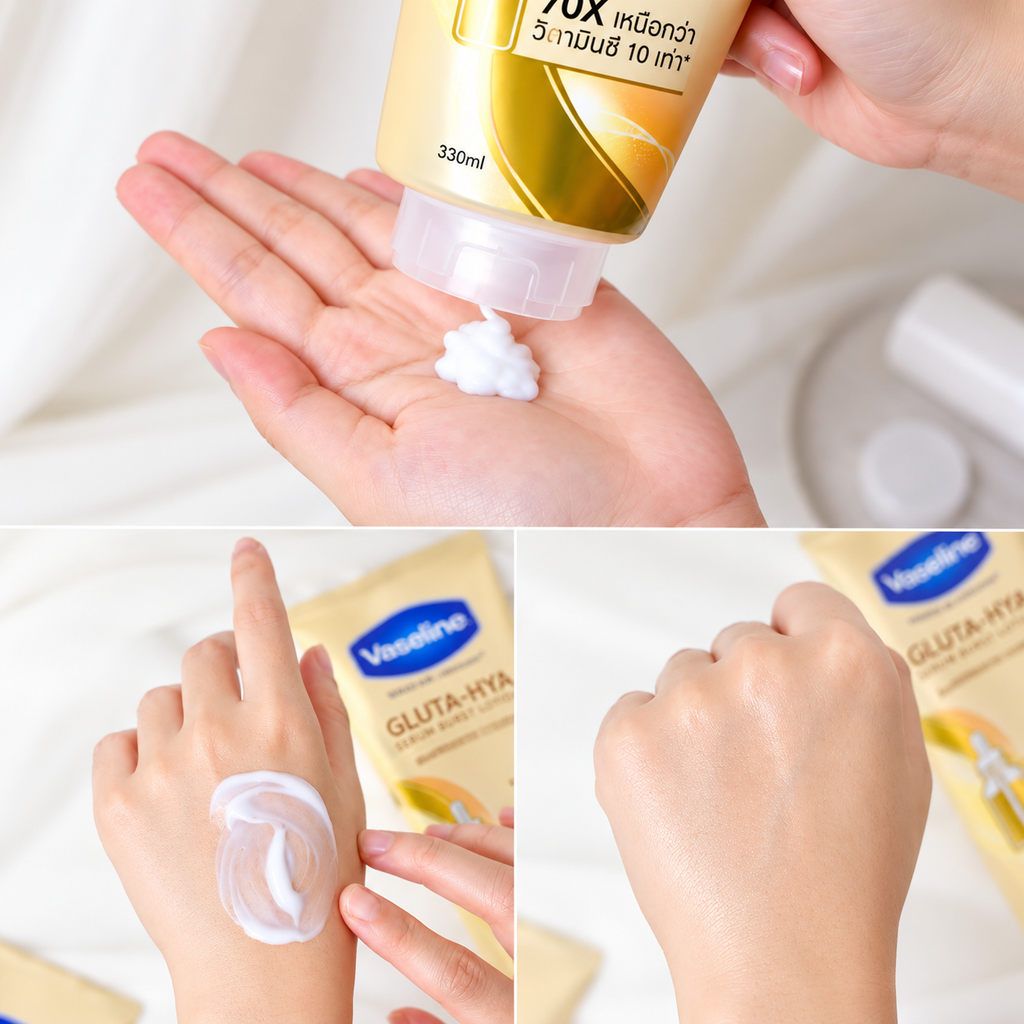 Dưỡng Thể Vaseline Gluta Hya 70X Màu Sữa - 300ml