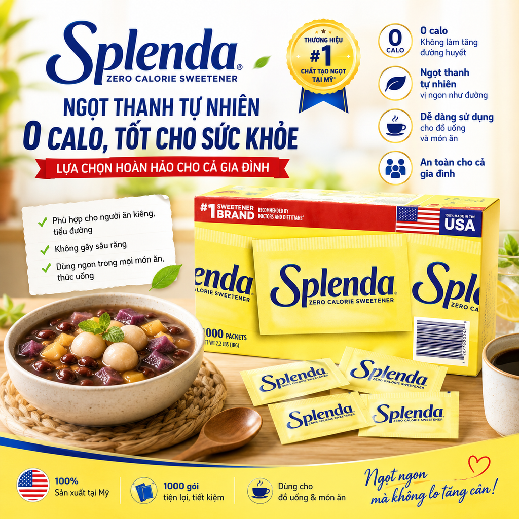 Đường Ăn Kiêng Mỹ Splenda - 1000 Gói