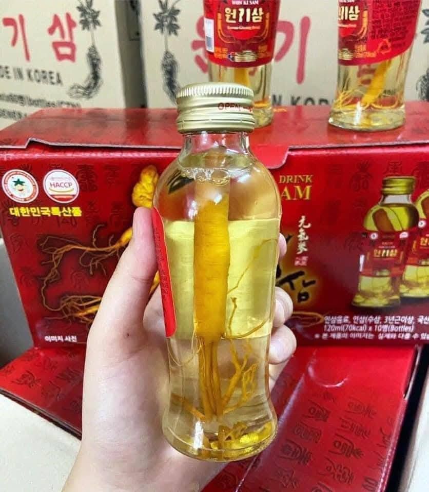 Nước Nhân Sâm Củ Won Ki Sam Hàn Quốc - 10 chai x 120ml