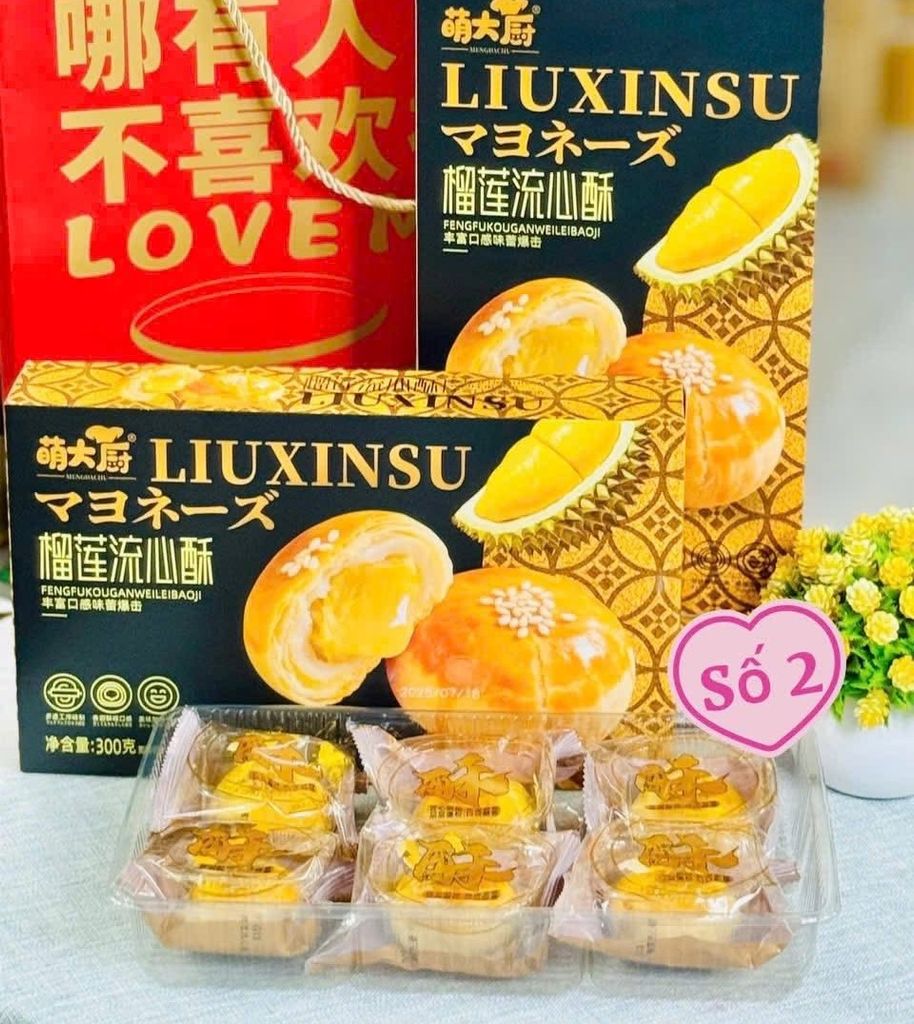 Bánh Liuxinsu Nhân Trứng Chảy Sầu Riêng - 300g