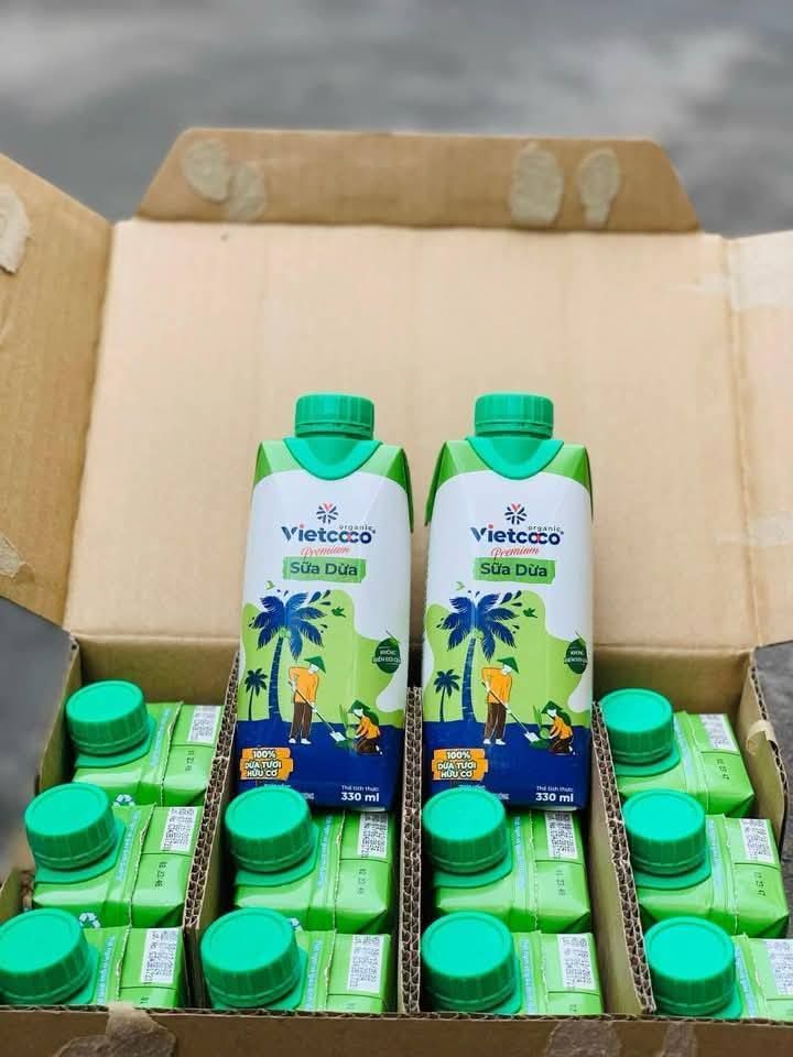Sữa Dừa Premium Organic Vietcoco - Hộp 330ml
