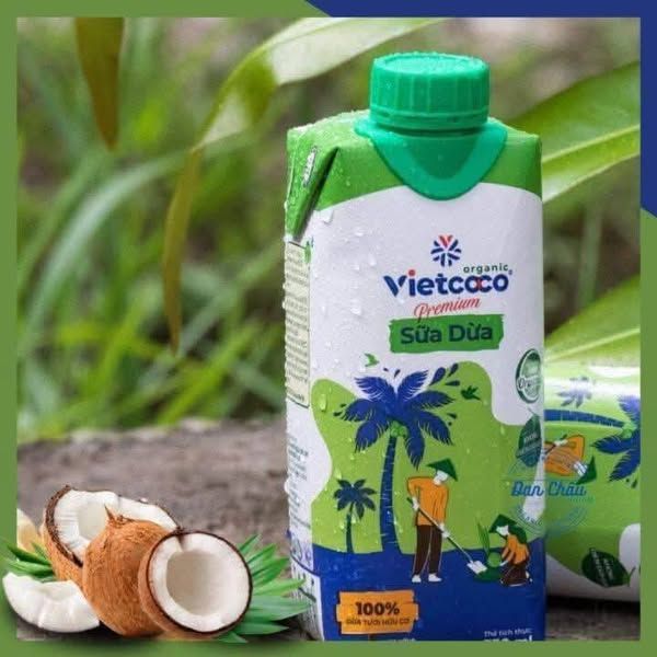 Sữa Dừa Premium Organic Vietcoco - Hộp 330ml