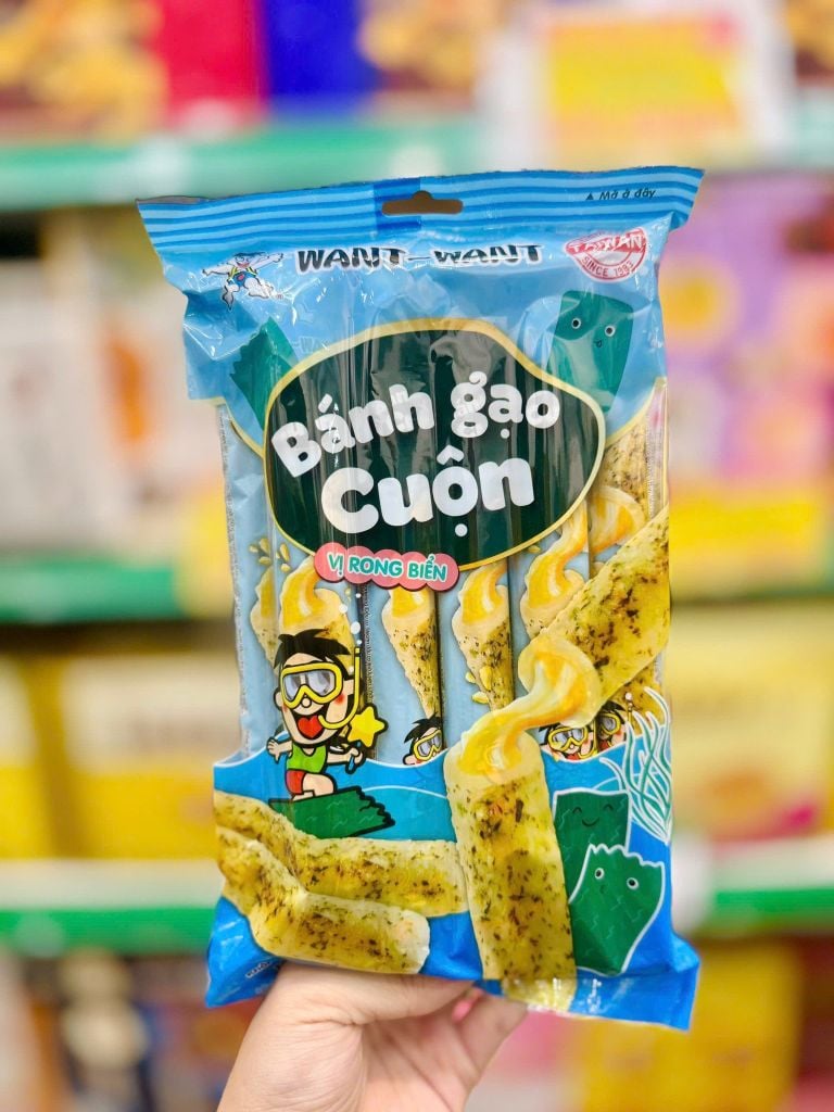 Bánh Gạo Cuộn Want Want - 170g (Vị Rong Biển, Vị Trứng Muối, Vị Bắp)
