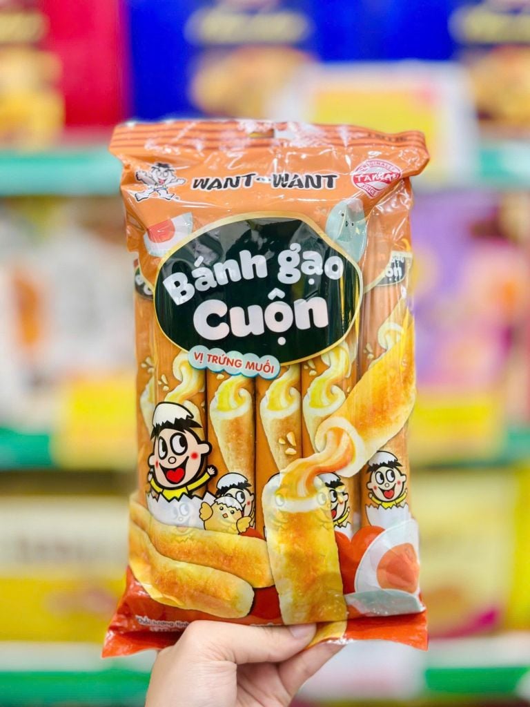 Bánh Gạo Cuộn Want Want - 170g (Vị Rong Biển, Vị Trứng Muối, Vị Bắp)