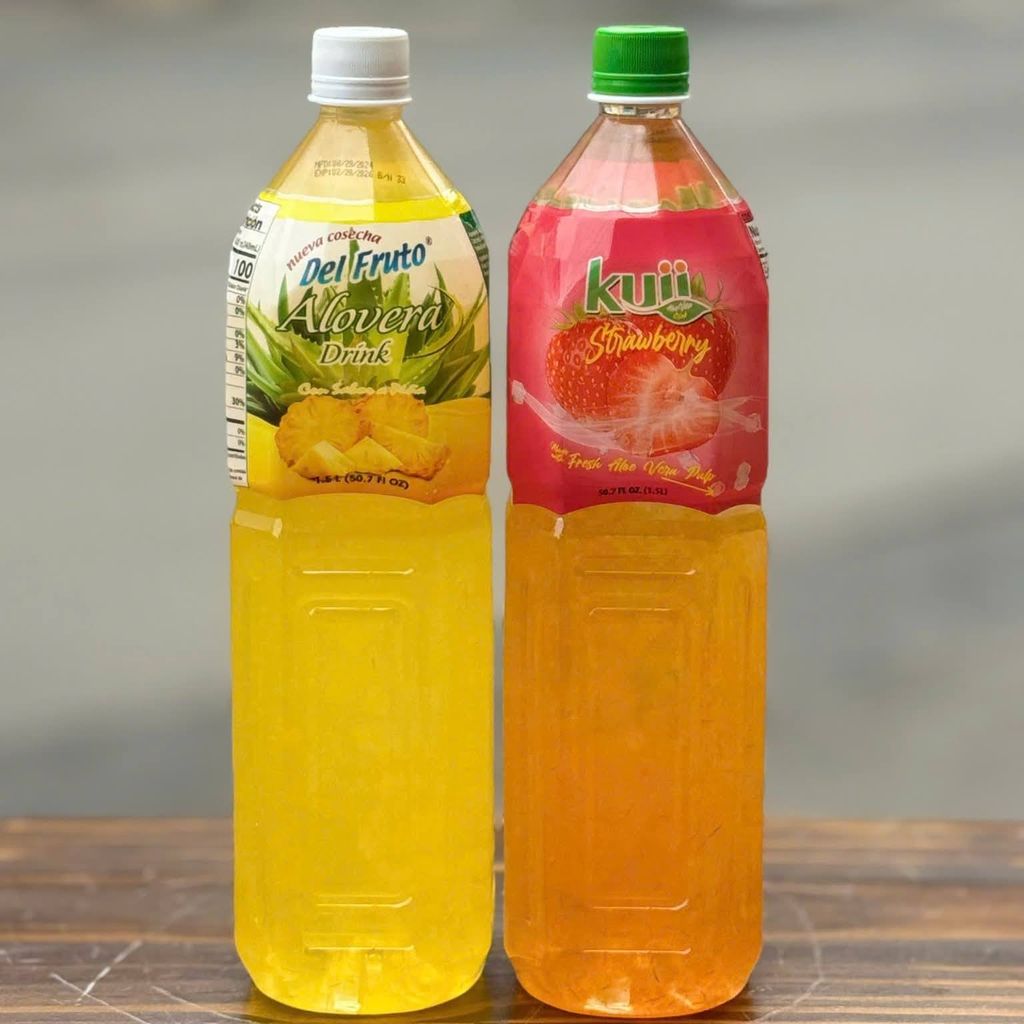 Nước Ép Nha Đam - 1.5L (Vị Dưa & Vị Dâu)