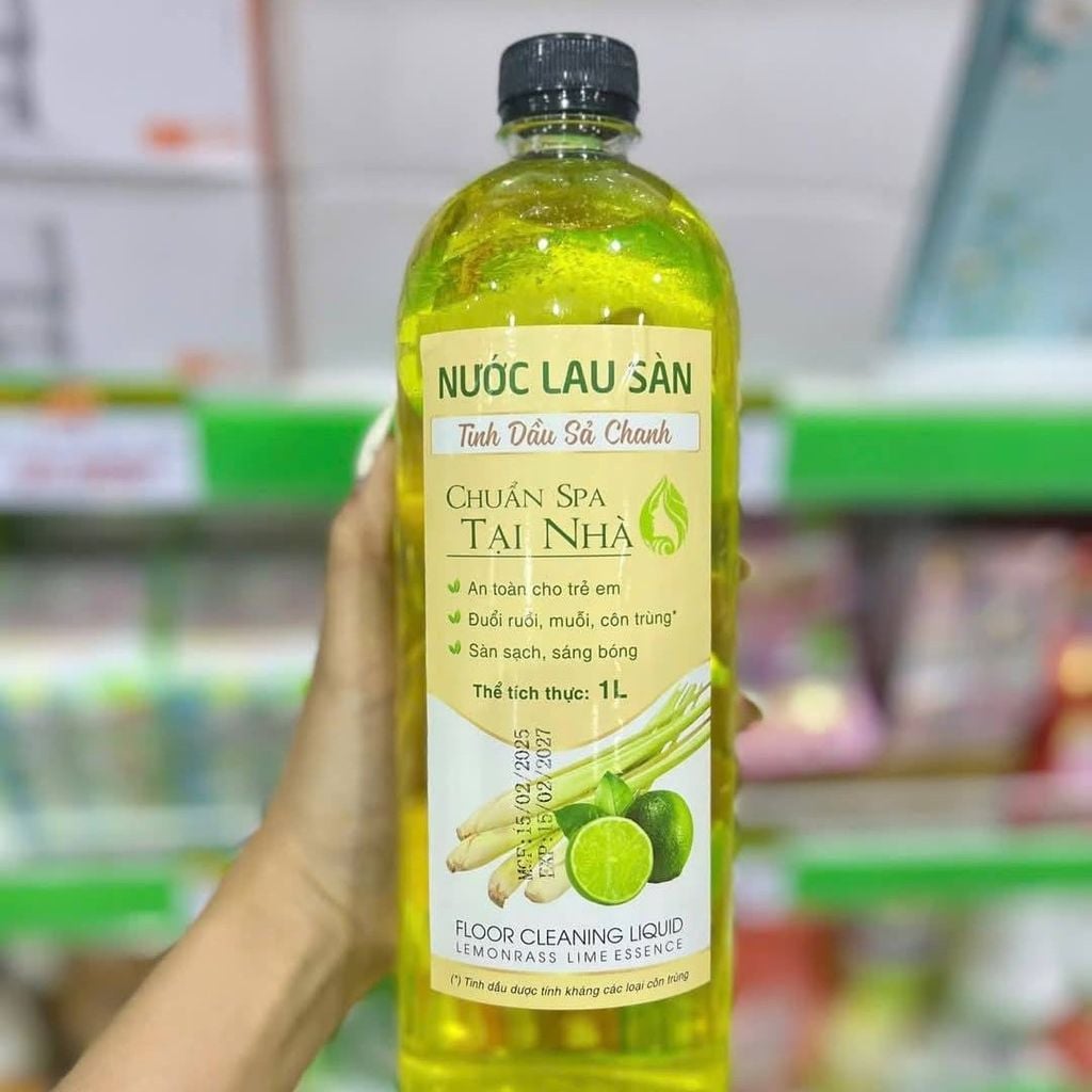 Nước Lau Sàn Tinh Dầu Chanh Sả - 1Lít