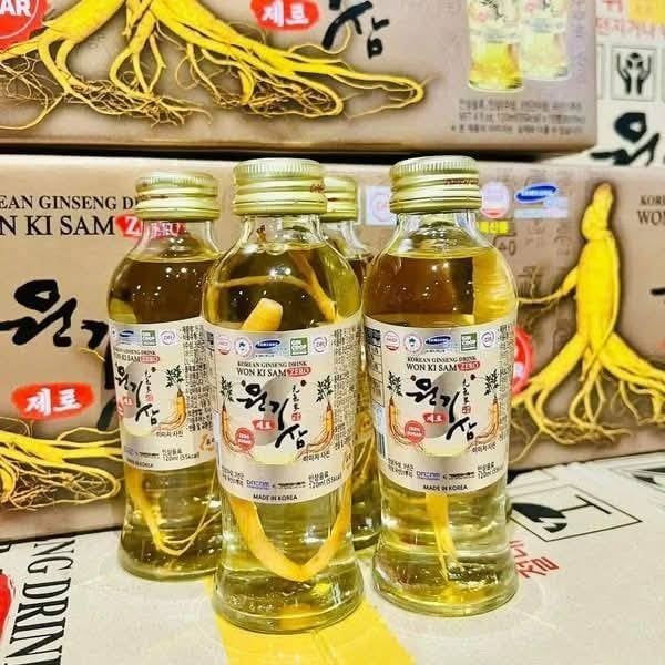 Nước Sâm Củ Won Ki Sam Không Đường - 10 chai x 120ml