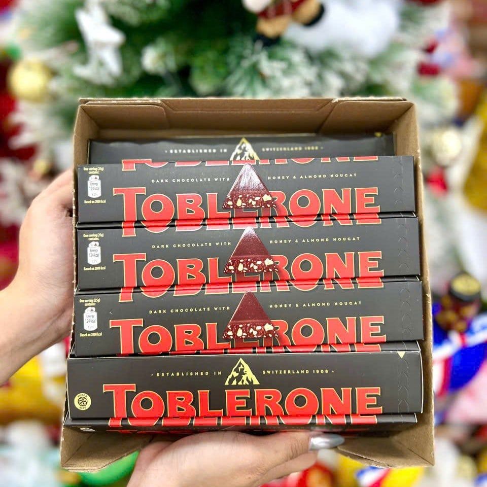 Socola Đen Toblerone Mật Ong & Hạnh Nhân - 100g