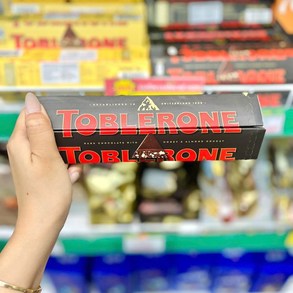 Socola Đen Toblerone Mật Ong & Hạnh Nhân - 100g