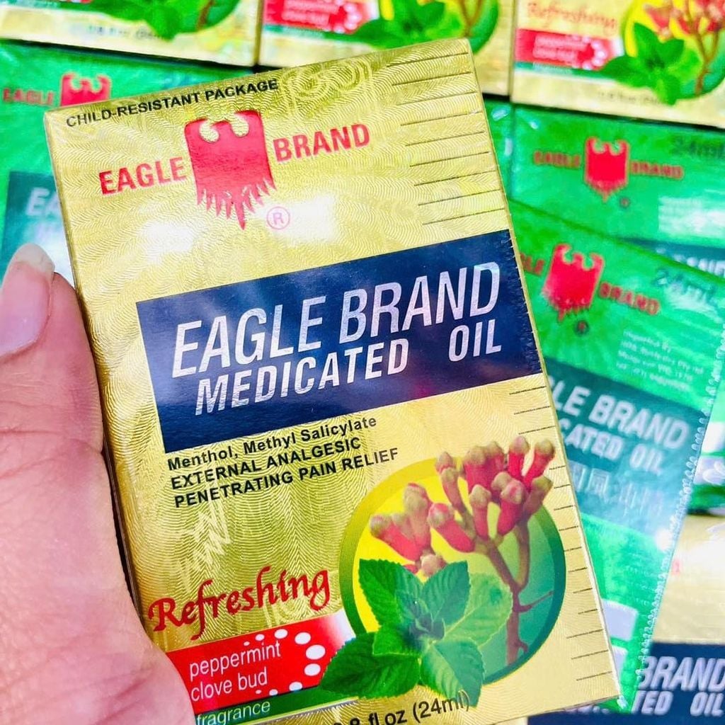 Dầu Gió Eagle Brand Mỹ – Chai 24ml (Vàng – Xanh – Trắng)