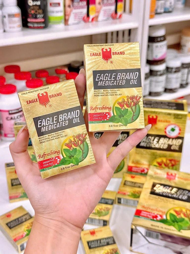 Dầu Gió Eagle Brand Mỹ – Chai 24ml (Vàng – Xanh – Trắng)