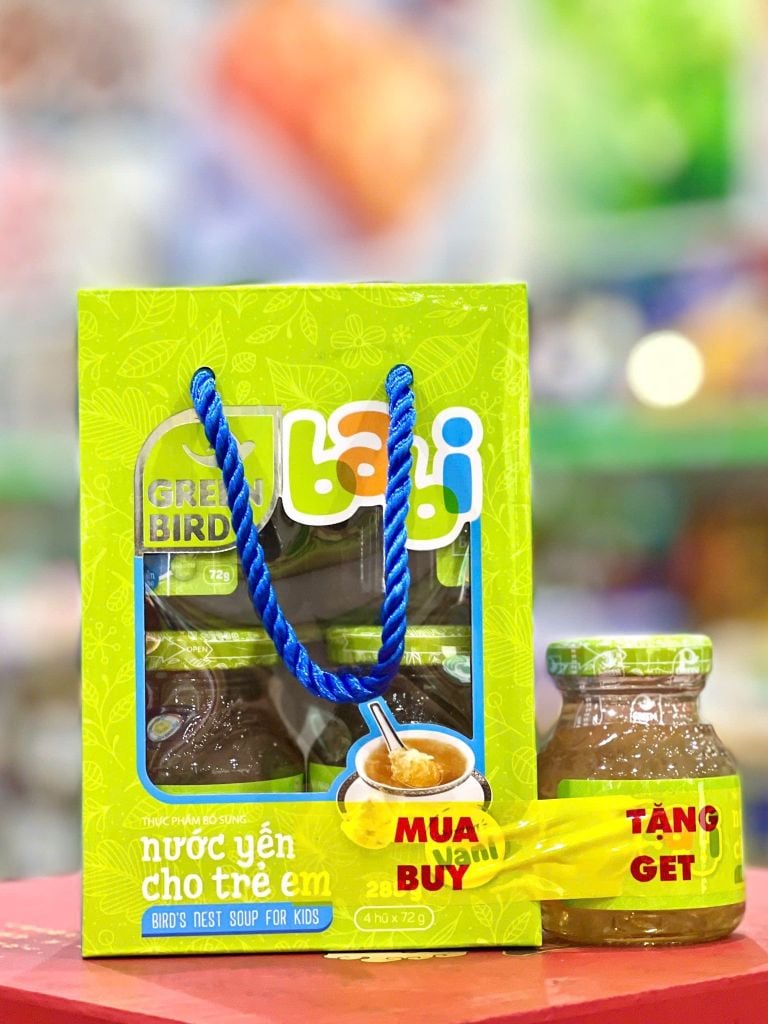 Nước Yến Babi Hương Vani Green Bird – Lốc 4 hũ x 72g