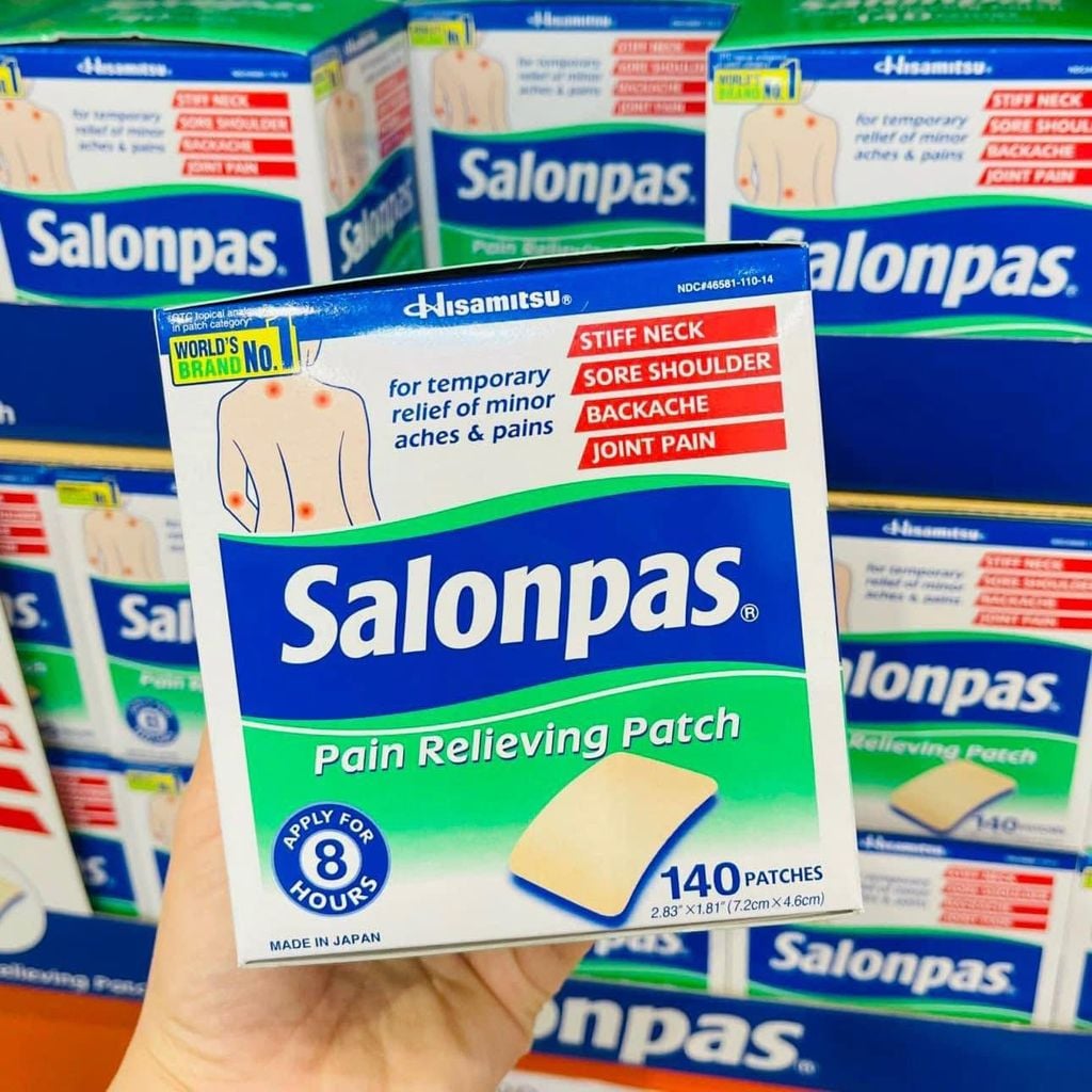 Miếng Dán Salonpas Thị Trường Mỹ - 140 Miếng