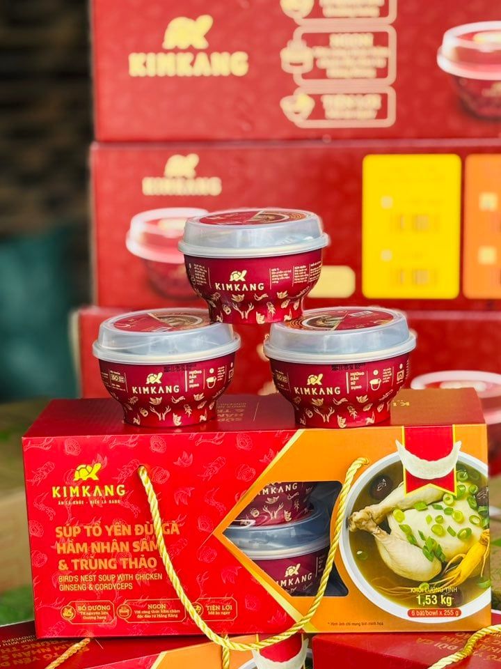 Súp Tổ Yến Đùi Gà Hầm Nhân Sâm & Đông Trùng Hạ Thảo KimKang - Hộp 255g