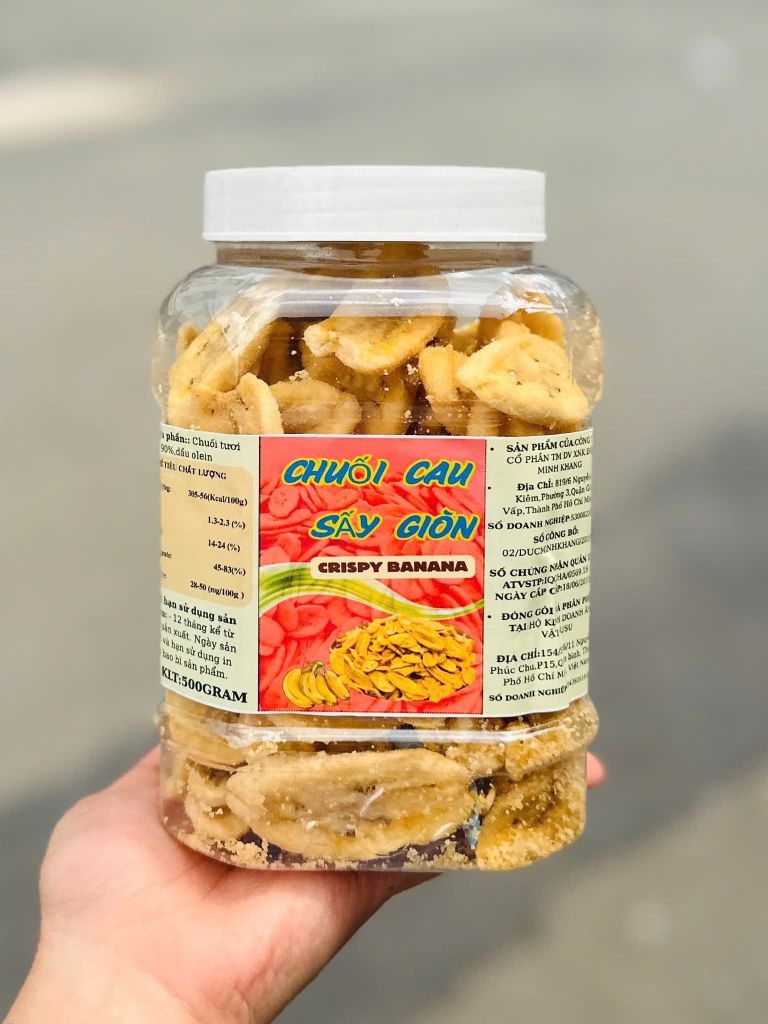 Chuối Cau Sấy Giòn - Hộp 500g